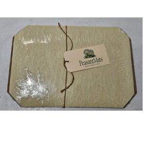 Carnevale Peasant Mats Placemats Ivory Kraft Paper Textured Wax Coated